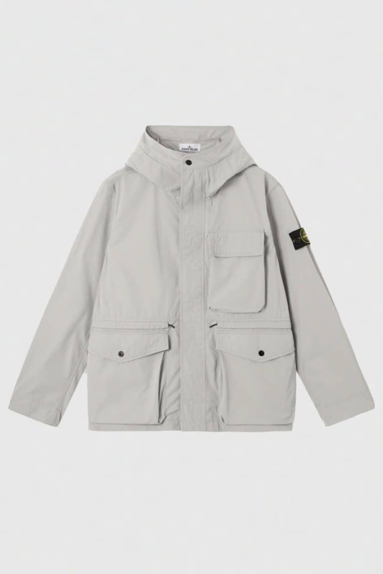 Stone Micro Twill Jacket Grey 1